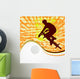 BMX cyclist template vector Wall Decal