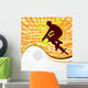 BMX cyclist template vector Wall Decal