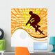 BMX cyclist template vector Wall Decal