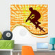 BMX cyclist template vector Wall Decal