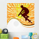 BMX cyclist template vector Wall Decal