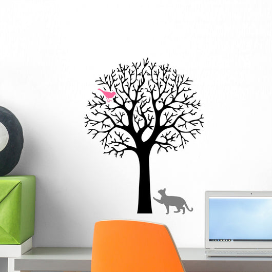 Cat Trying to Catch Wall Mural