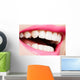Close-up Smiling Woman's Mouth Wall Mural