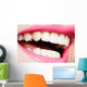 Close-up Smiling Woman's Mouth Wall Mural