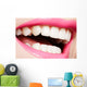 Close-up Smiling Woman's Mouth Wall Mural