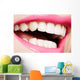 Close-up Smiling Woman's Mouth Wall Mural