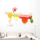 Strawberry, lime, apple Margaritas cocktails composition Wall Decal
