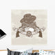 Two Guns and  Hat Wall Mural