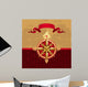 Ancient compass rose Wall Mural