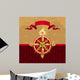 Ancient compass rose Wall Mural