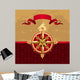 Ancient compass rose Wall Mural