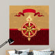 Ancient compass rose Wall Mural