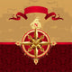 Ancient compass rose Wall Mural