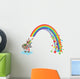 Mouse with Bag of Pencils and Rainbow Wall Decal