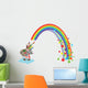 Mouse with Bag of Pencils and Rainbow Wall Decal