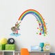 Mouse with Bag of Pencils and Rainbow Wall Decal