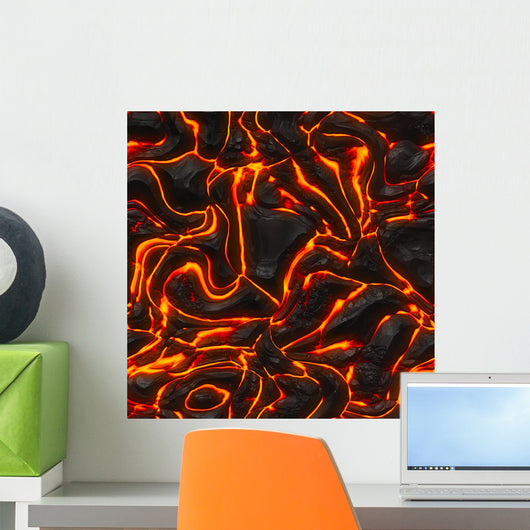 Seamless Magma or Lava Wall Decal