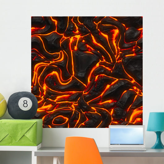 Seamless Magma or Lava Wall Decal
