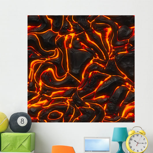 Seamless Magma or Lava Wall Decal