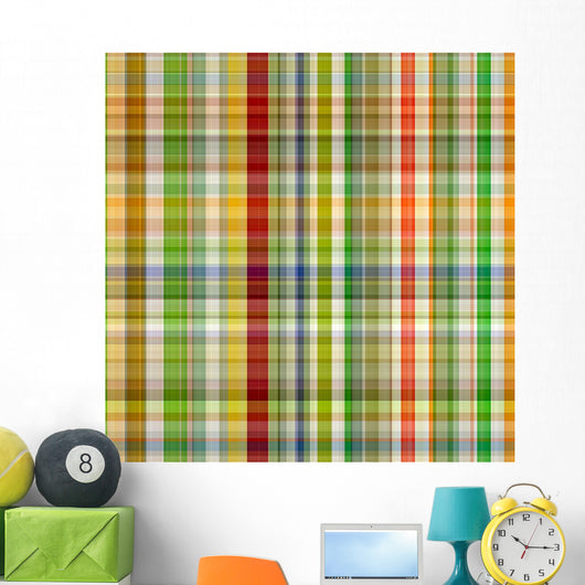 Seamless Gingham Fabric Texture Wall Decal