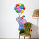 Circus Elephant With Balloons 1 Wall Decal