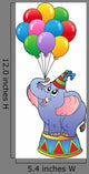Circus Elephant With Balloons 1 Wall Decal