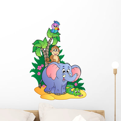 Various Cute African Animals shown on a wall