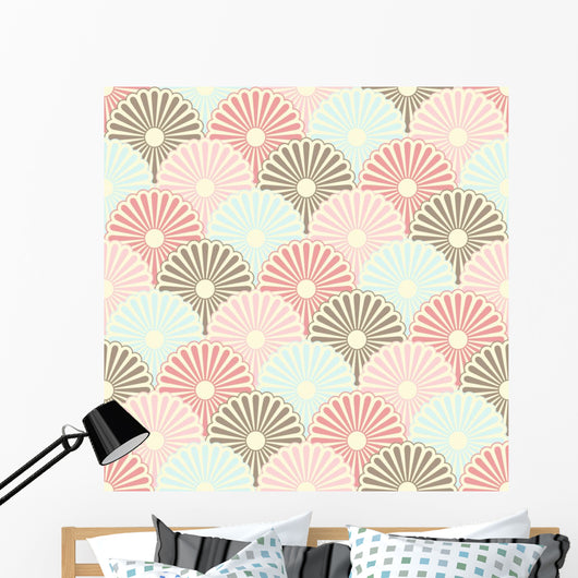 Seamless Japanese Vintage Pattern Wall Decal