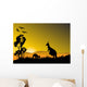Kangaroo Sunset Horizion Wall Mural