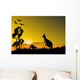 Kangaroo Sunset Horizion Wall Mural