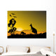 Kangaroo Sunset Horizion Wall Mural