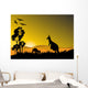 Kangaroo Sunset Horizion Wall Mural