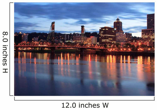 Downtown Portland Oregon at Twilight Wall Mural