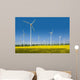 Wind turbines in a rapeseed field Wall Mural