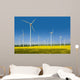 Wind turbines in a rapeseed field Wall Mural