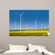 Wind turbines in a rapeseed field Wall Mural