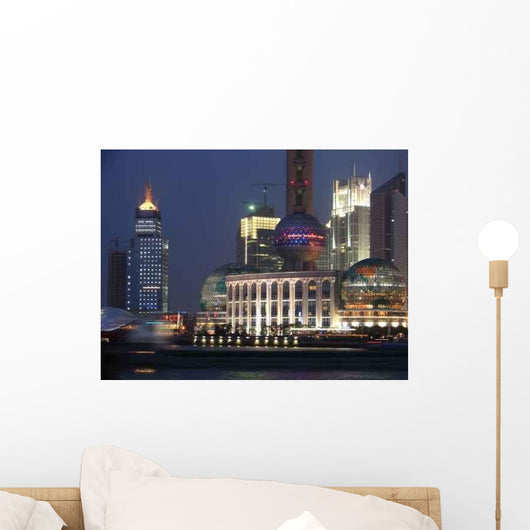 Night Shanghai Wall Decal Design 2