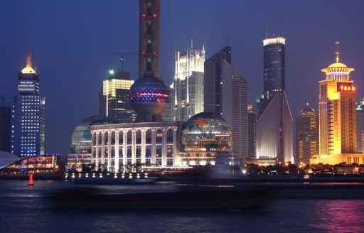 Night Shanghai Wall Decal Design 1