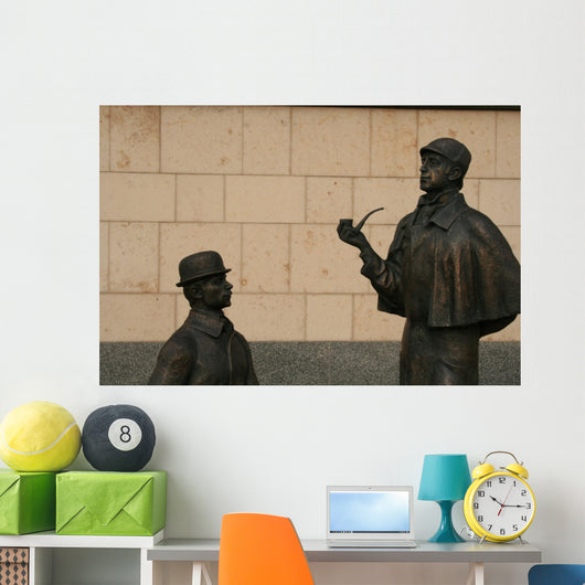 monument of sherlock holmes and dr.watson Wall Mural