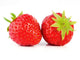 two beautiful strawberries on white background Wall Decal