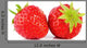 two beautiful strawberries on white background Wall Decal