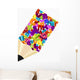 Abstract background with colorful pencil Wall Decal