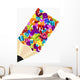 Abstract background with colorful pencil Wall Decal