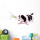 Cavalier puppy pulls on toys Wall Decal