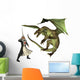 Saint George Battling Dragon Wall Decal