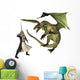 Saint George Battling Dragon Wall Decal