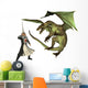 Saint George Battling Dragon Wall Decal