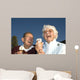 Elderly couple laughing at ice cream accident Wall Mural