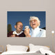 Elderly couple laughing at ice cream accident Wall Mural