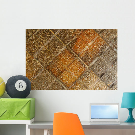 Nineteenth Century Embossed Tin Wall Mural
